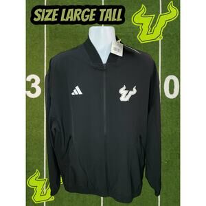Adidas South Florida Bulls Jacket Mens Black LT Full Zip NWT Sideline Team